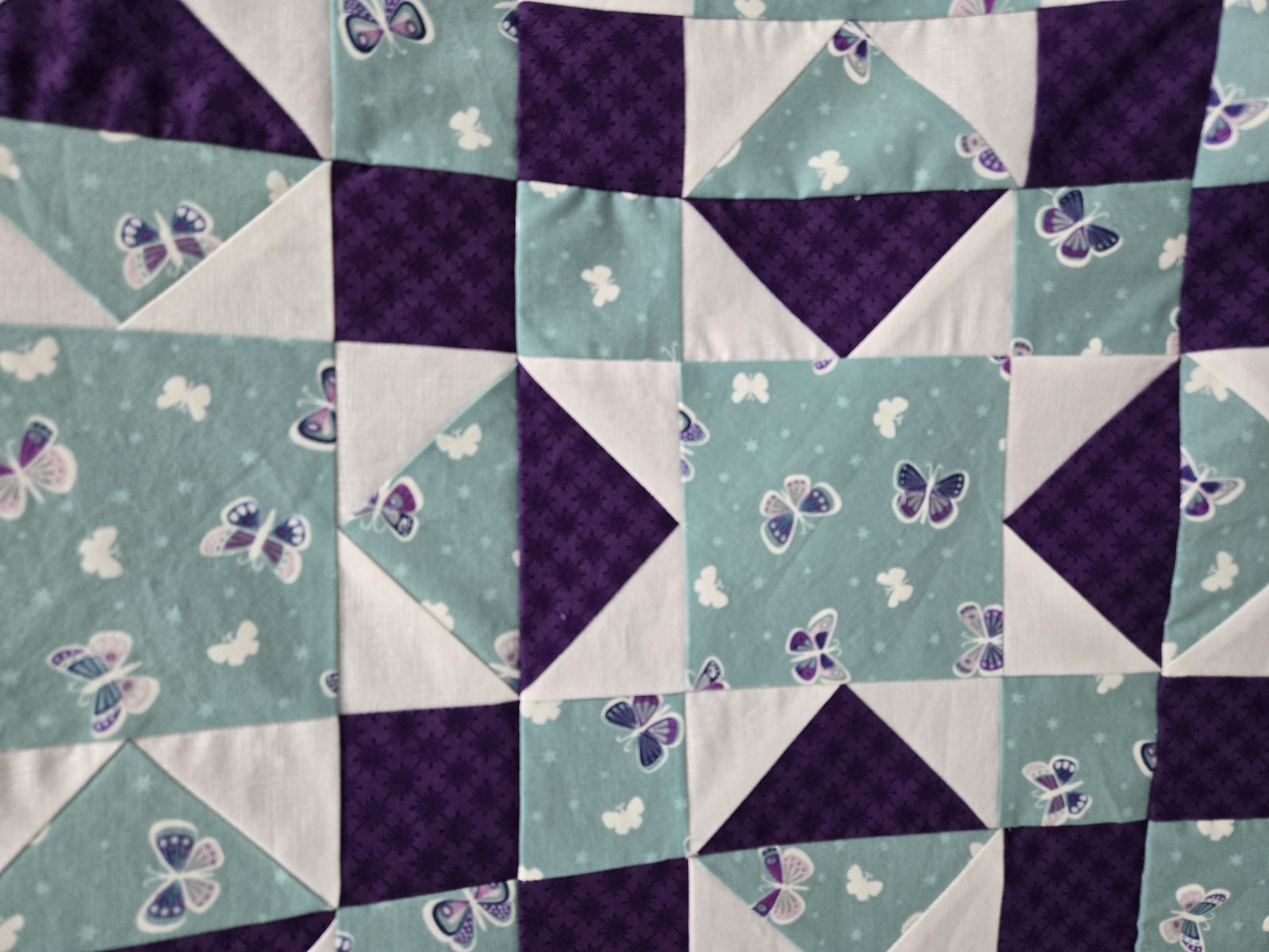 Butterfly quilt closeup