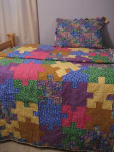Puzzle piece quilt